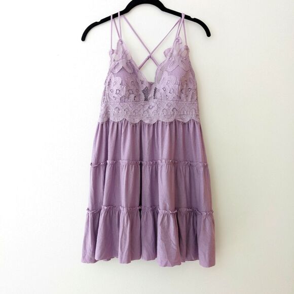 Zenana Outfitters Lavender Lace Babydoll Dress - Picture 1 of 3